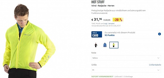 Hot Stuff Wind - Radjacke - Herren 31,96€ - 20% günstiger