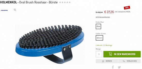 Holmenkol - Oval Brush Rosshaar - Bürste 27,26€ - 30% günstiger