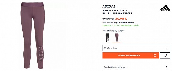 Bis zu 40% Rabatt auf Adidas bei sportscheck