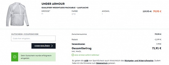 15 % Rabatt on top auf Jacken & Oberteile-Bestseller bei sportscheck