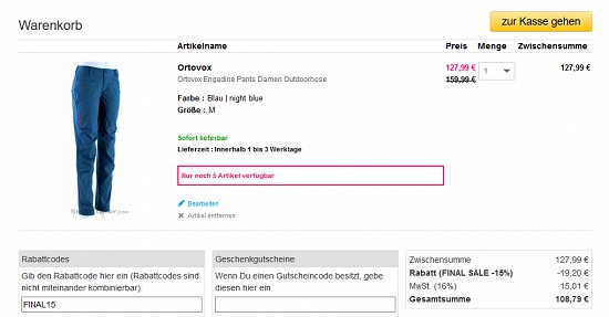 Merino-Sale bei sportokay