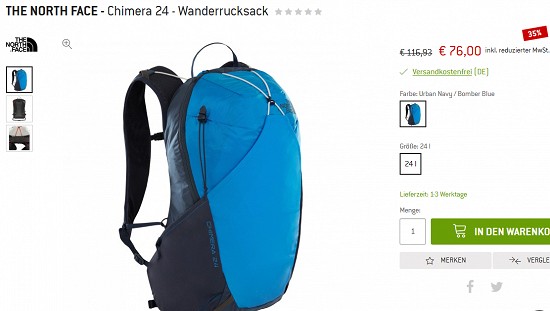 The North Face im Sommersale der bergfreunde