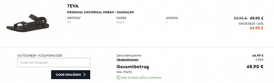 Bis zu 20% geschenkt auf Schuh-Topseller bei sportscheck