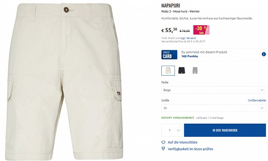 Ausgewähltes von Napapijri bis zu 50% reduziert bei sportler