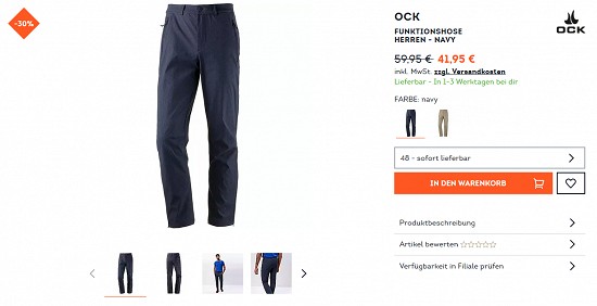 Wanderhosen im Sale bei sportscheck.com