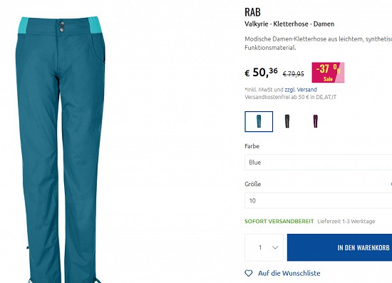 10 % Extra-Rabatt auf ausgewählte Kletterartikel