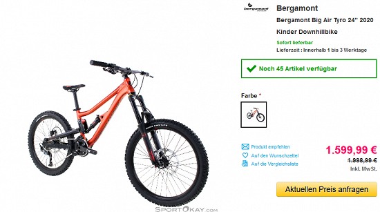 Bis zu 40 % Rabatt auf Bikes & Co. bei sportokay