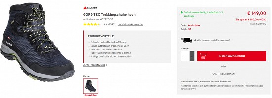 Outdoorschuhe bei vorteilshop - Rabatte von bis zu 58 %