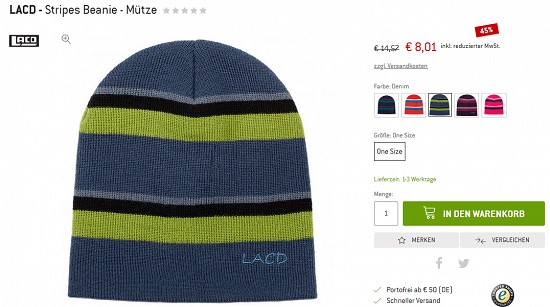 Bis zu 55 % Rabatt auf Mützen bei bergfreunde