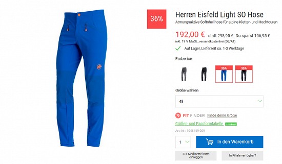 Bergzeit-Hammerangebot: Hochtouren-Kombi (m) 36% günstiger