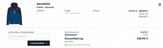 Bis zu 25 € geschenkt pro ausgewählter Jacke bei sportscheck