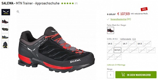 Salewa bis zu 55 % reduziert bei bergfreunde