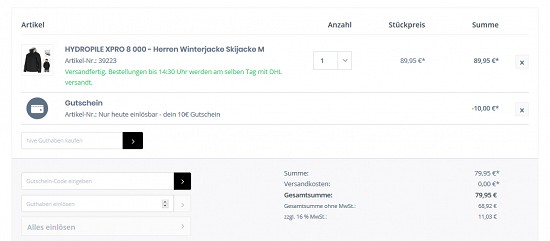 24-h-Sale & 10 €-Gutschein bei hive-outdoor - nur heute!