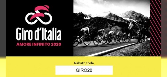20 % Rabatt auf alle Giro d`Italia 2020-Produkte bei sportler - nur bis morgen