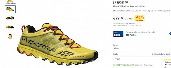 Bis zu 40 % Rabatt auf ausgewählte Outdoorschuhe bei sportler