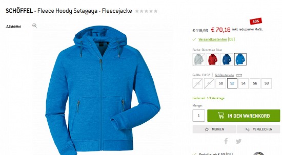 Bergfreunde Preisgrounder - Schöffel Fleecejacken (m/w) bis zu 40 % günstiger