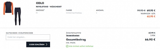 Stay warm: Bis zu 20 % Rabatt on top auf ausgewählte Artikel bei sportscheck