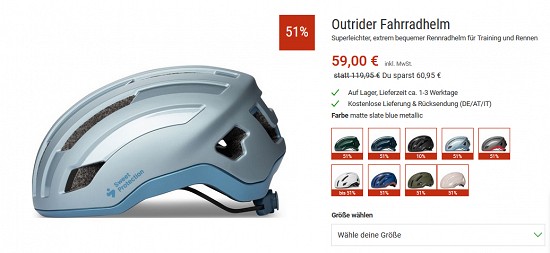 Sweet Protection-Bikehelme 50 % reduziert bei bergzeit