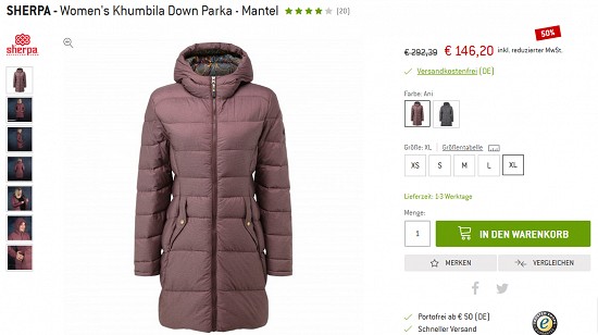 Bis zu 50 % Rabatt auf ausgwählte Jacken bei bergfreunde