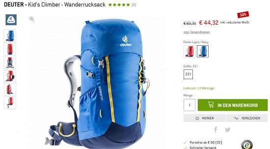 Ausgewählte Kids-Deals bis zu 45 % reduziert bei bergfreunde
