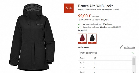 Didriksons Winterjacke (m/w) für 99 € statt 209,95 € bei bergzeit