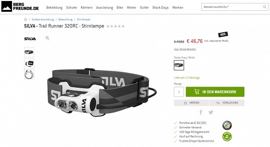 Running- & Bike-Deals in den Bergfreunde Black Outdoor Days