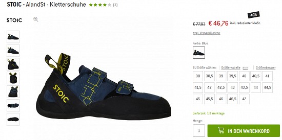 Black Craig - Kletter- und Boulderdeals mit Rabatten von bis zu 50 % bei bergfreunde