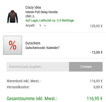 Bergzeit Adventskalender #7 - Pullover und Hoodies 10 % günstiger