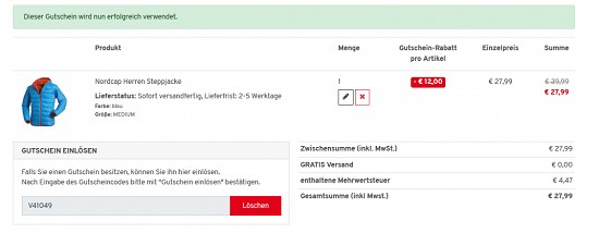 Neueröffnungsrabatt bei Vorteilshop.com