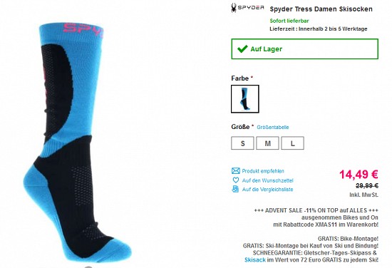 Skisocken bei sportokay - Rabatte von bis zu 30 %