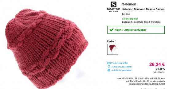 Mützen und Stirnbänder bis zu 50 % reduziert bei sportokay