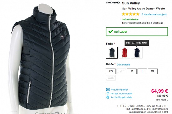 Bekleidungsdeals bei sportokay - Rabatte von bis zu 50 %