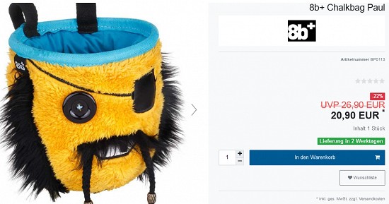 Chalkbags von 8b+ im Sale bei verticalextreme