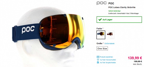 Skibrillen & mehr von POC mindestens 27% reduziert bei sportokay.com