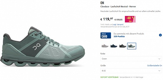 Bekleidung und Schuhe von ON bis zu 50 % reduziert bei sportler