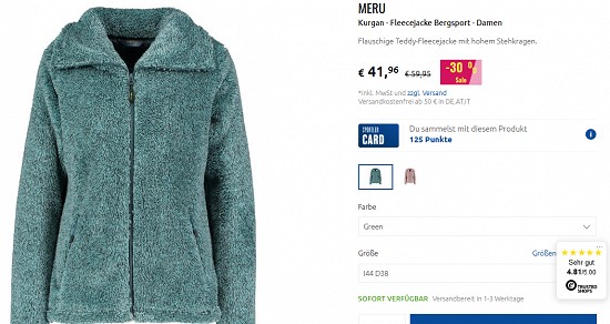 Fleecejacken & Co. bis zu 40 % reduziert bei sportler