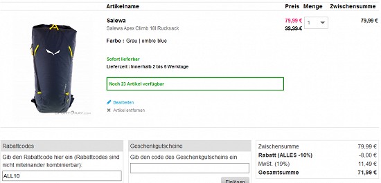 Wanderrucksäcke bei sportokay - Rabatte von bis zu 40 %