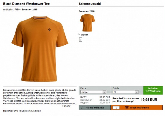 50 % Rabatt Special bei outdoor-works