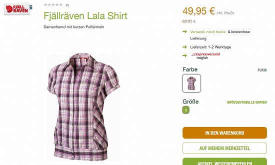 Fjällräven reduziert im Unterwegs-Outletshop