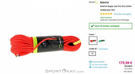 Bis zu 37 % Rabatt auf Kletterdeals bei sportokay