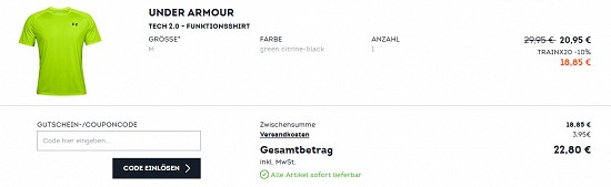 Bis zu 20 % Rabatt on top auf Must-Haves für Euer Training bei sportscheck