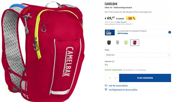 Bis zu 60 % Rabatt auf Rucksäcke bei sportler.com