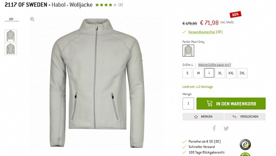 Jacken im Outlet der bergfreunde teilweise stark reduziert