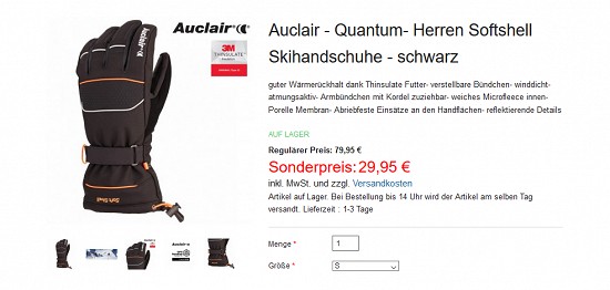 24-h-Sale bei hive-outdoor.com - Handschuhe bis zu 75% reduziert
