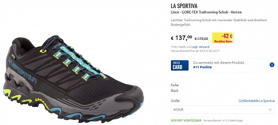 Marathon-Bonus bei sportler - 42 € auf ausgewählte Laufschuhe sparen