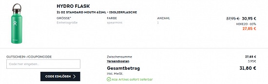 Bis zu 20 % Rabatt on top auf Wander-Topseller bei sportscheck - nur noch heute!