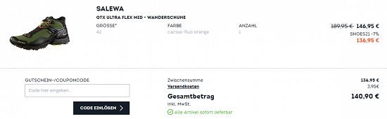 10 € Rabatt auf ausgewählte Schuhe bei sportscheck