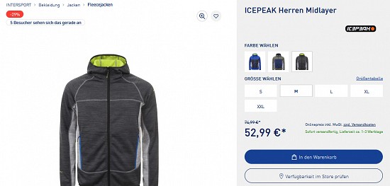 Icepeak bei intersport - Rabatte von bis zu 30 %