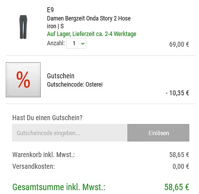 Ostereiersuche bei bergzeit - 15 % Rabatt auf markierte Produkte