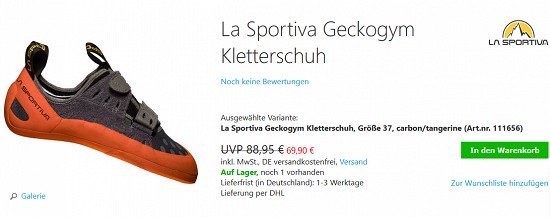 Ausgewählte Kletterschuh- und Bekleidungsdeals von La Sportiva reduziert bei chalkr